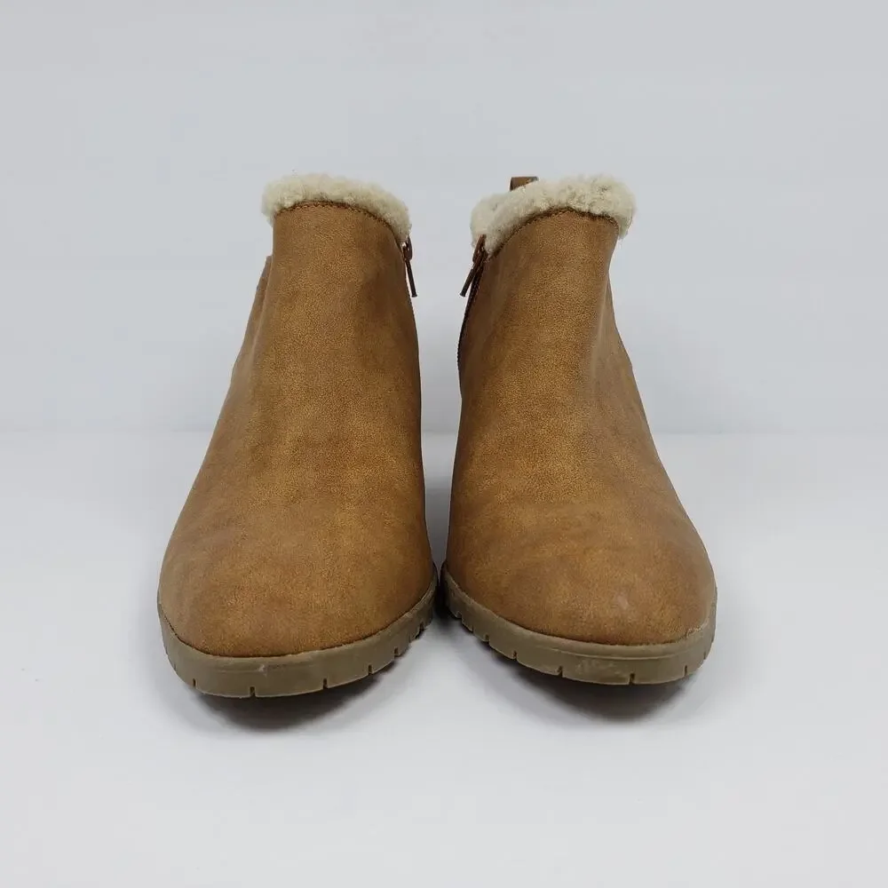 LifeStride Marilyn Womens Size 10 Brown Faux Fur 2.75